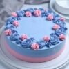 Beautifully designed round rose cream cake for special occasions