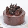Close-up of Hazelnut Crunch Cake with layers of hazelnuts and a crispy, crunchy texture