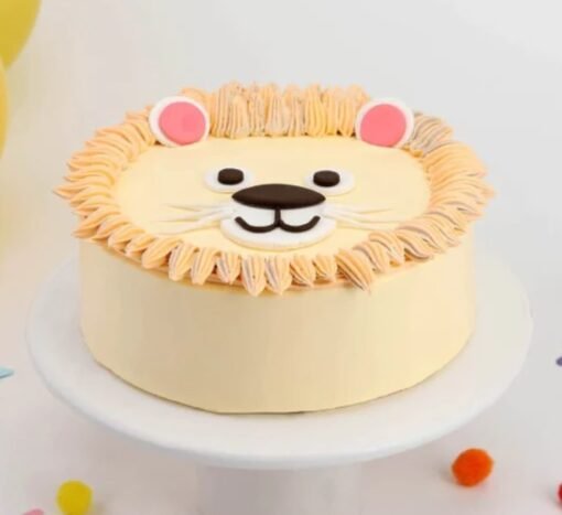 Fun and tasty lion face cake for children's parties and celebrations