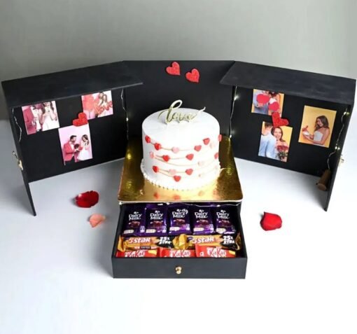 Elegant Vanilla Cake in Anniversary Box – perfect for a special anniversary surprise