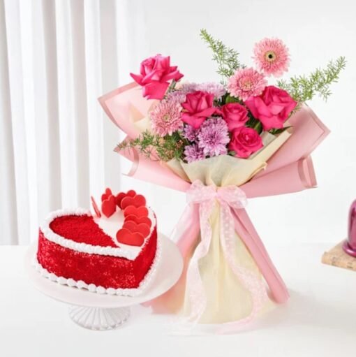 Elegant Velvet Rose Affair bouquet featuring deep red roses, beautifully arranged for a timeless romantic gift and special occasions.